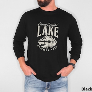 Retro Movie Crystal Lake Horror movie Long Sleeve T-Shirt