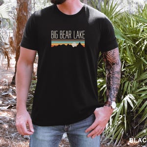 Big Bear Lake California Skiing Snowboarding vintage retro boating Unisex Jersey Short Sleeve Tee T-Shirt
