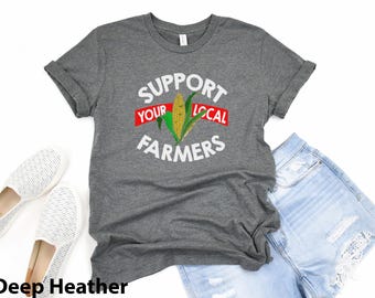 Support your local farmers Eat local Short-Sleeve Unisex T-Shirt farmers market shirt farming