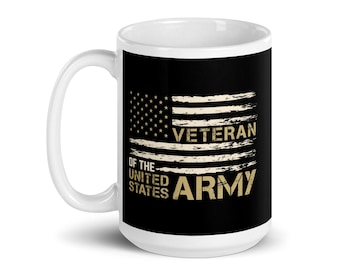 アメリカ陸軍退役軍人マグカップギフト 食器洗い機対応 愛国的な彼への