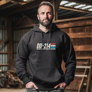 DD214 Military Veteran Active Duty Army Armed forces Fathers Day gift Unisex Hoodie Hooded Sweatshirt