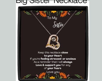 Sister necklace from brother, love dancing necklace, big brother little sister necklace, big sister necklace, little sister necklace