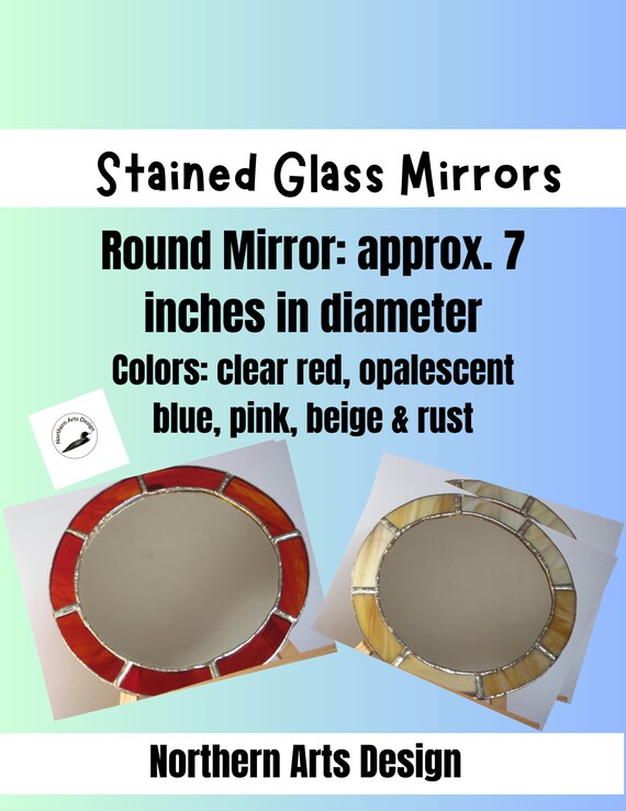 Stained Glass Mirror, Mosaic Mirror, Decorative Mirror, Handmade Mirror, Small Wall Mirror, Mirror art, wall mirror, bedroom mirror