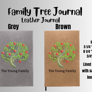 family tree journal, family history book, family tree album, family tree gift, family keepsake, family reunion gift, legacy journal