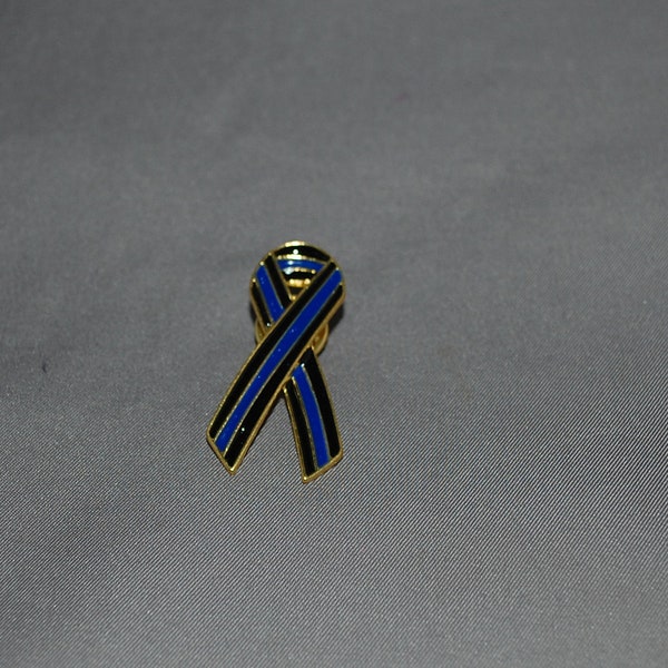 Thin Blue Line Ribbon Push Pin