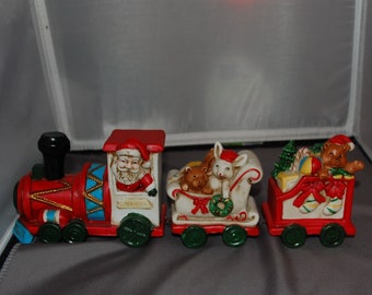 ceramic christmas train set