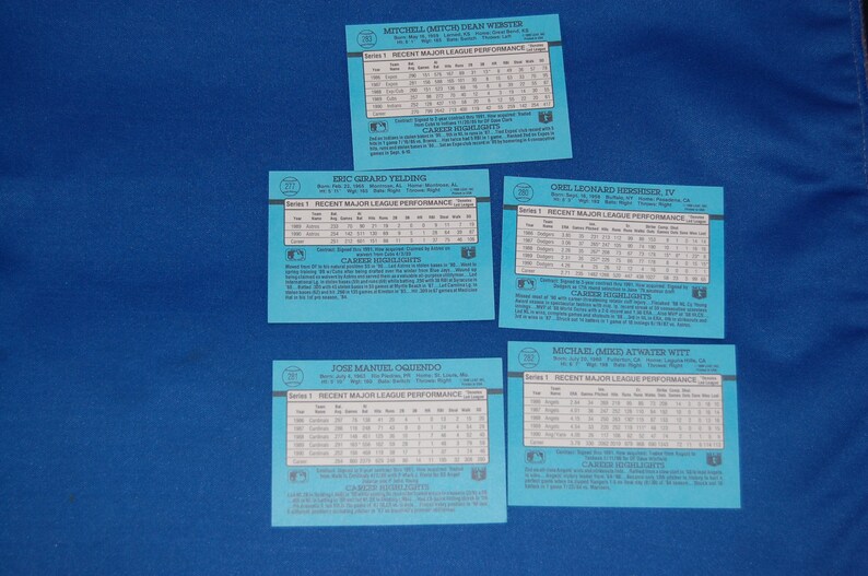Lot of 20 1991 Donruss Baseball Cards
