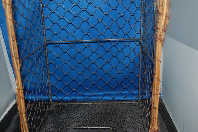 Wire Chicken Egg Basket With a Wicker Top Authentic Etsy