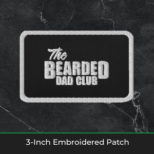 The Bearded Dad Club / Parche Bordado, Regalo Día del Padre