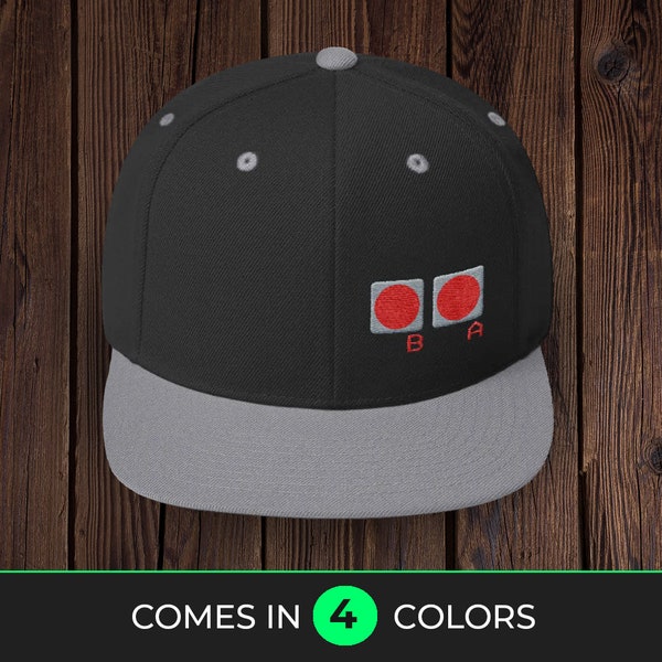 Classic Video Game Controller Hat | Nostalgic Nintendo Hat, Nerdy Men's Hat, Gamer Snapback Hat