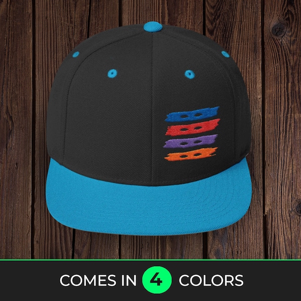 Turtle Mask Hat / Ninja Turtle Fan Hat, 90's Nostalgia Hat, Nerdy Men's Hat