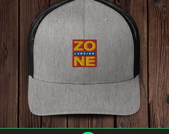 Landing Zone | Gaming Trucker Hat, Funny Gamer Hat