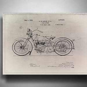 Vintage Harley Davidson Patent Art - Antyczne tło, Wydruk motocykla, Sztuka ścienna motocykla, Sztuka motocykla, Natychmiastowe pobieranie