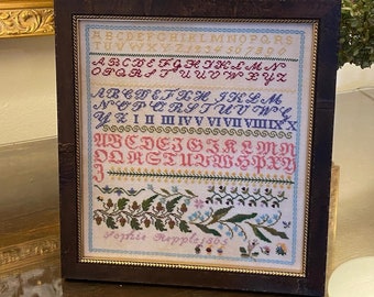 JUST STITCHING ALONG "Sophie Repple 1865" Counted Cross Stitch Pattern, Chart, Sampler, Pattern Only