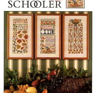 The Prairie Schooler AUTUMN SAMPLERS Counted Cross Stitch Pattern Leaflet Chart Book No. 66