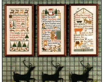 The Prairie Schooler CHRISTMAS SAMPLERS Counted Cross Stitch Pattern Chart Book No. 63