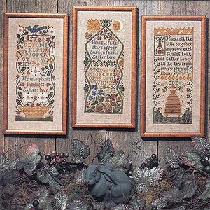 The Prairie Schooler GARDEN VERSES Counted Cross Stitch Leaflet Pattern Chart Book No. 49