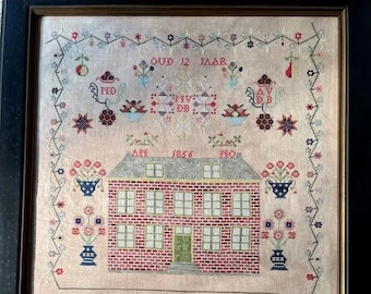 Running with Needles & Scissors "My Father's House" • Counted Cross Stitch Pattern • Sampler • Needlework Marketplace 2023