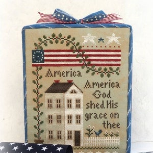 LITTLE HOUSE NEEDLEWORKS "America" Counted Cross Stitch Pattern, Americana, Pattern Only