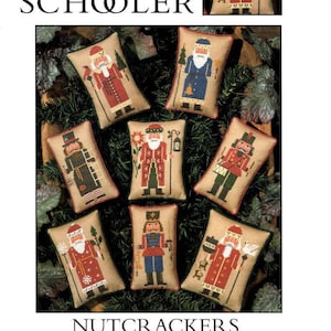 The Prairie Schooler NUTCRACKERS Counted Cross Stitch Pattern, Christmas, Santa, Winter, Chart Book No. 59