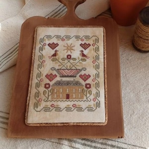 THREADWORK PRIMITIVES • "When Spring Arrives" • Counted Cross Stitch Pattern • Chart • Sampler • Primitive • Pattern Only