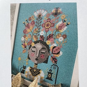 BARBARA ANA DESIGNS &quot;Floral Dreams&quot; Counted Cross Stitch Pattern, Chart, Dreaming Girls Series, Paper Pattern
