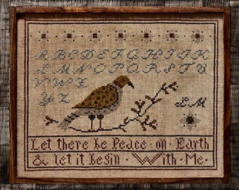 LA~D~DA "Peace on Earth " • Counted Cross Stitch Pattern • Sampler, Alphabet, Chart, Pattern Only