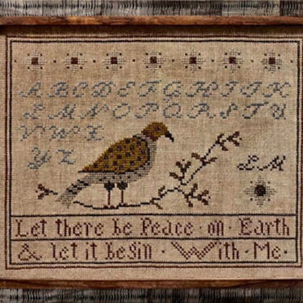 LA~D~DA "Peace on Earth " • Counted Cross Stitch Pattern • Sampler, Alphabet, Chart, Pattern Only