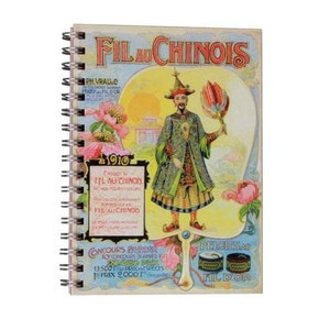 MAISON SAJOU Spiral Bound Note Book - Fil Au Chinois 1911 ~ 50 Pages Pink Notebook ~ Made in France