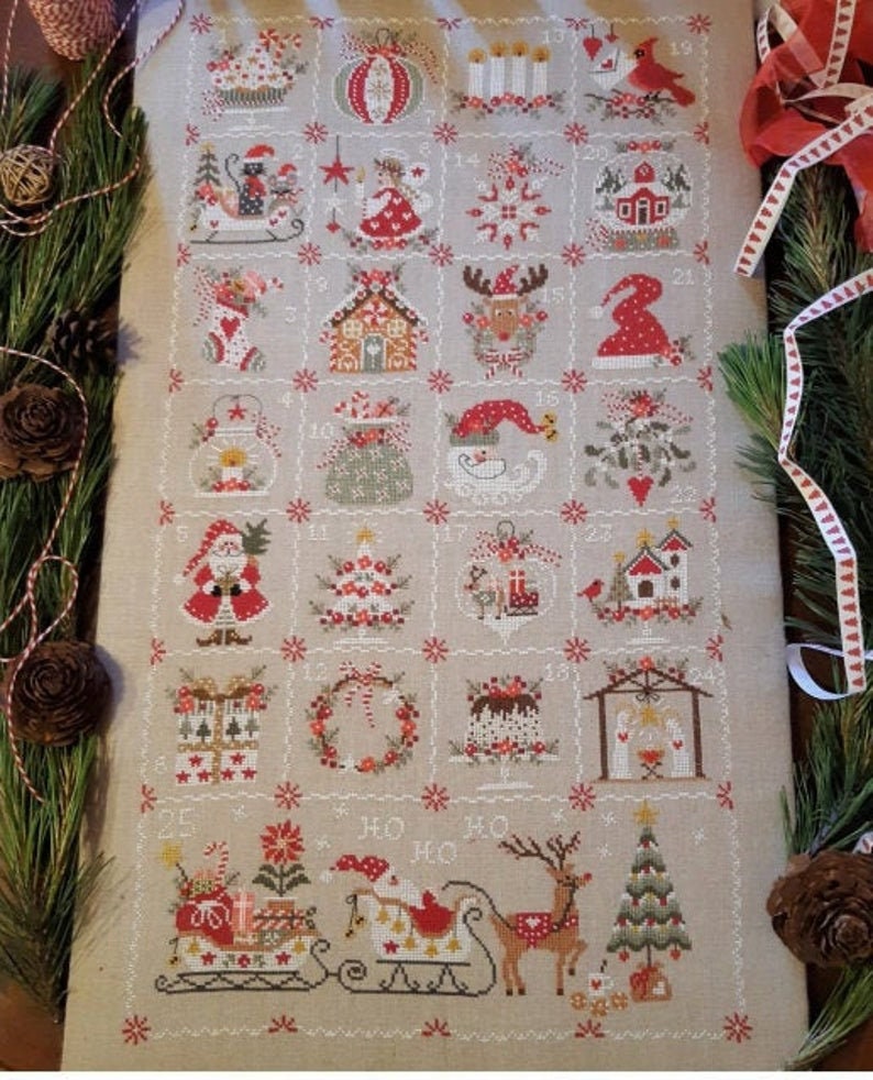 ADVENT CALENDAR by Crocette A Gogo Counted Cross Stitch Etsy