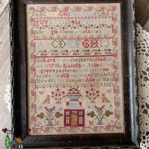 FROM THE HEART &quot;Elizabeth Howells 1851&quot; Counted Cross Stitch Pattern, Sampler, 2023 Nashville Needlework Market, Pattern Only