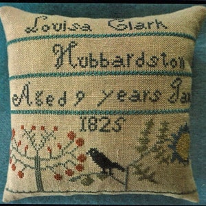 LA~D~DA &quot;Louisa Clark &quot; • Counted Cross Stitch Pattern • Sampler, Chart, Pattern Only
