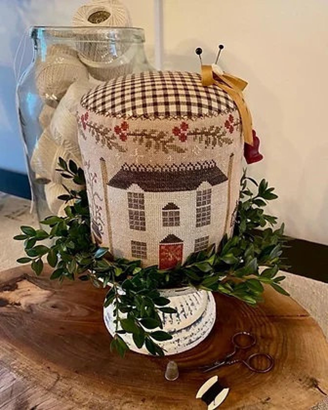 STACY NASH DESIGNS "wonderful Life Pinkeep Drum" Counted Cross Stitch