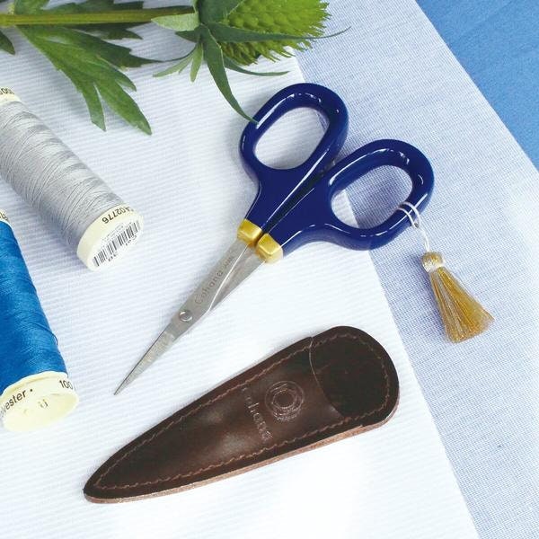 COHANA Small Scissors with Lacquered Handles Japan Blue 4 Embroidery Scissors Soft Touch Finish Made In Japan