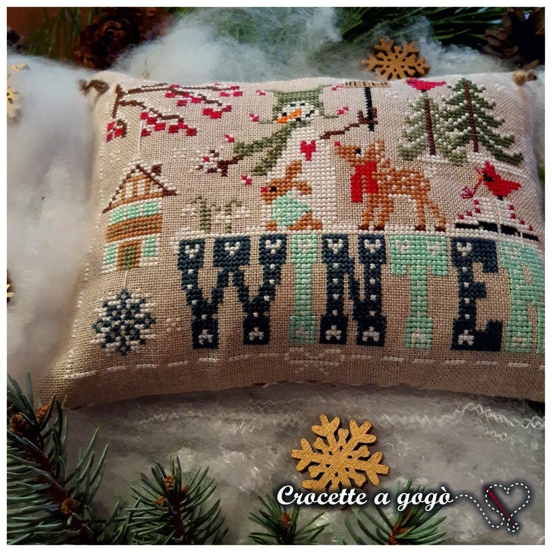 Crocette A Gogo hello Winter Counted Cross - Etsy UK