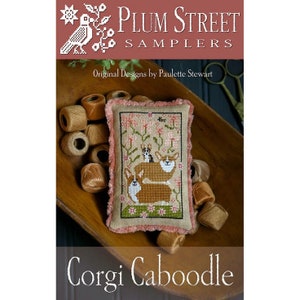 Plum Street Samplers &quot;Corgi Caboodle&quot; Counted Cross Stitch Pattern, Chart, Pattern Only