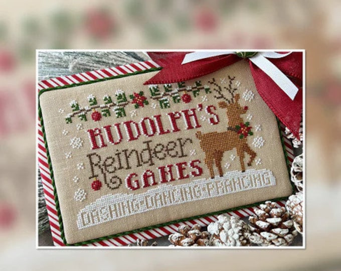CHERRY HILL STITCHERY rudolph's Reindeer Games Etsy