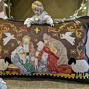 TWIN PEAK PRIMITIVES "Nativity" Counted Cross Stitch Pattern, Christmas, Winter, Paper Pattern