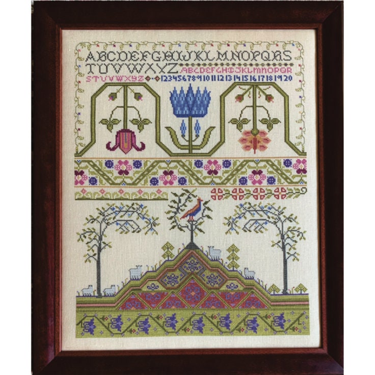 ROSEWOOD MANOR "Springhill" Counted Cross Stitch Pattern, Chart, Sampler, Pattern Only