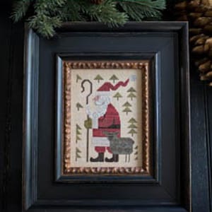 PLUM STREET SAMPLERS &quot;Kringle & Woolard&quot; • Counted Cross Stitch Pattern • Santa, Winter, Sheep, Paper Pattern