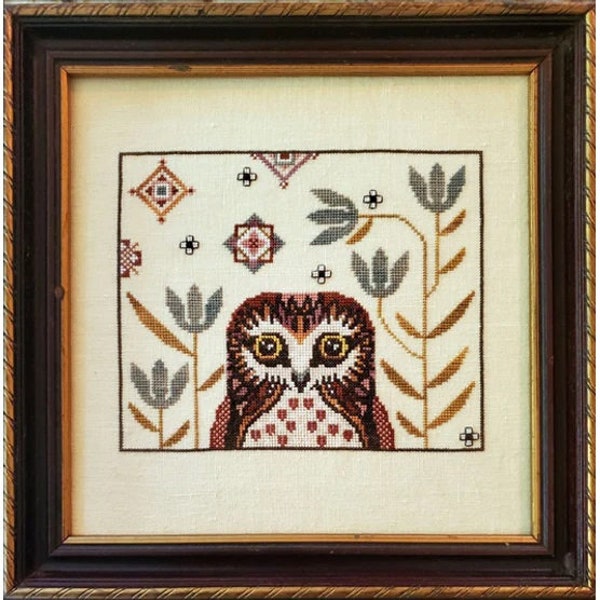 THE ARTSY HOUSEWIFE "Oona Owl" Counted Cross Stitch Pattern, Chart, Pattern Only