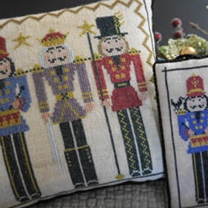 LA~D~DA "Nutcrackers 3" Counted Cross Stitch Pattern, Christmas, Winter, Ornament, Holiday, Pattern Only