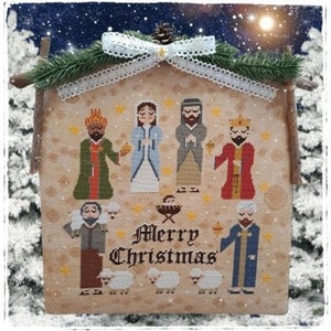Fairy Wool In The Wood &quot;NATIVITY 2022&quot; counted Cross Stitch Pattern, Chart, Merry Christmas, Winter, Pattern Only