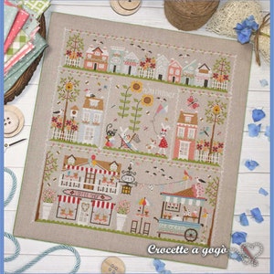 CROCETTE A GOGO &quot;Summer In The City&quot; • Counted Cross Stitch Pattern • Sunflowers, Ice Cream, Flowers, Absolutely Adorable, Paper Pattern