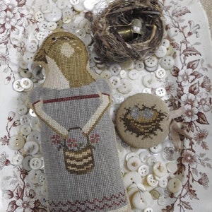STACY NASH PRIMITIVES &quot;Animal Crackers Series - Jenny&quot; Counted Cross Stitch Pattern, Chart, Pattern Only