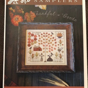 Plum Street Samplers "Bounty Sampler" Counted Cross Stitch Pattern, Chart, Fall, Autumn, Pattern Only