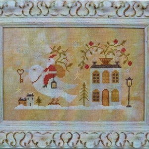 SANTA, the DOVE, and the KEY by Barbara Ana Designs Counted Cross Stitch Chart, Santa, White Dove, Paper Pattern
