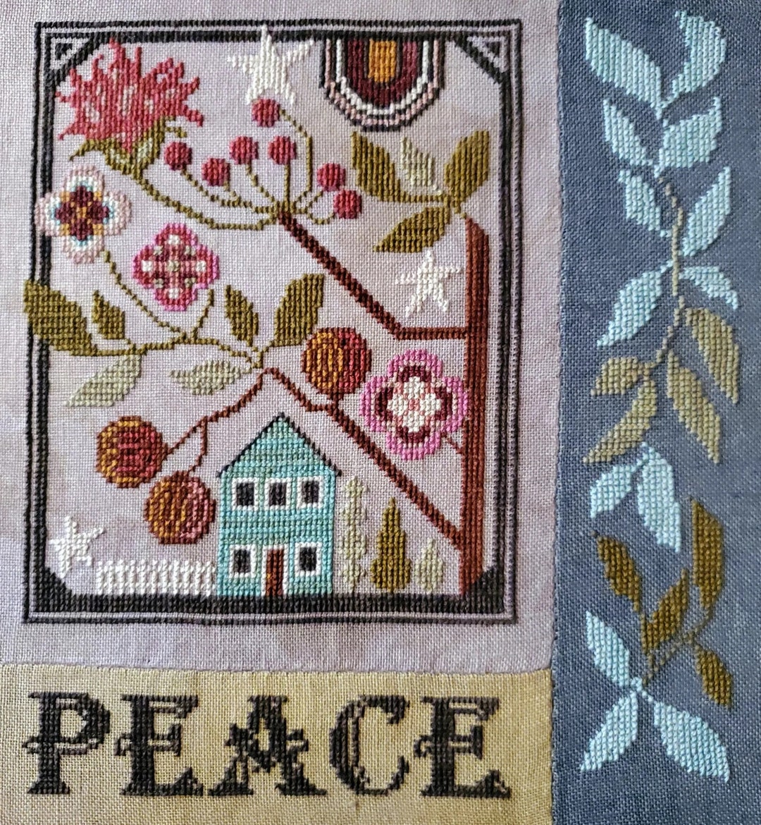 THE ARTSY HOUSEWIFE peace Counted Cross Stitch Etsy