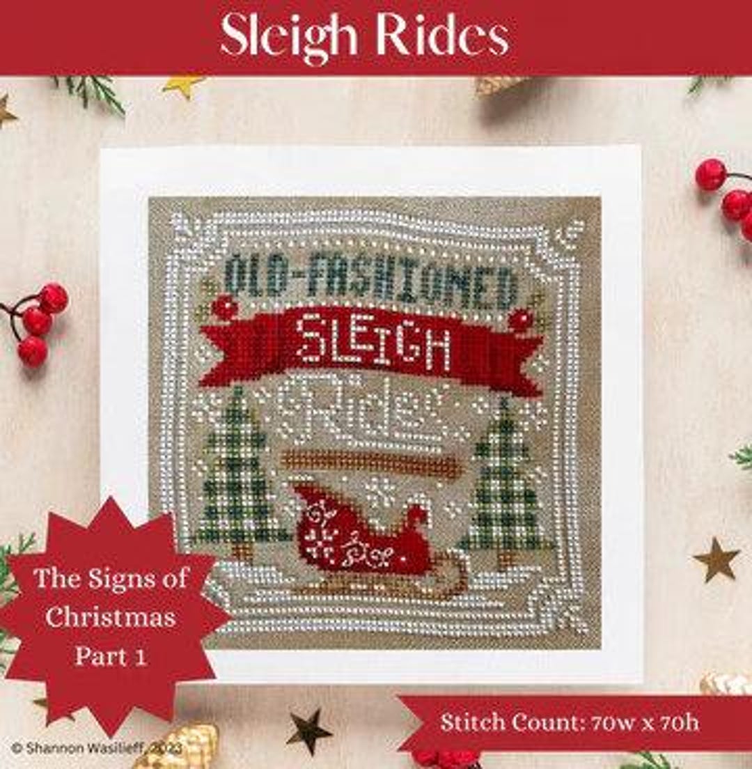 SHANNON CHRISTINE DESIGNS "sleigh Rides" Counted Cross Stitch Pattern ...