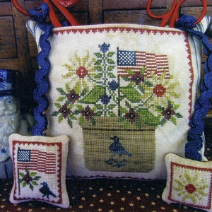 Patriotic Scissor Pocket by The Scarlett House Counted Cross Stitch Pattern/Chart